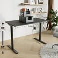 thumbnail image 6 of Mainstays Electric Standing Desk with Height Memory Presets, Headphone Hook and Cable Management, Black, 6 of 12