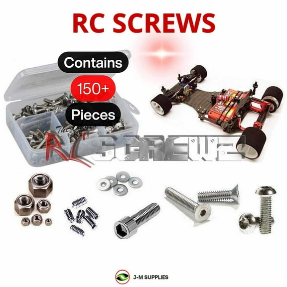 RCScrewZ Stainless Steel Screw Kit crc011 for Team CRC Carpet Knife Xti 1/12th RC Car | SET