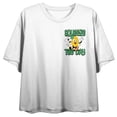 thumbnail image 6 of Squeeze The Day Women's White Cropped Tee-Small, 6 of 7