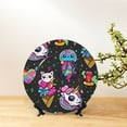 thumbnail image 6 of Zufioo Cat Icecream Print Bone China Decorative Plate, Ceramic Dinner Plate with Stand Ceramic Decoration Homewares-10in, 6 of 6