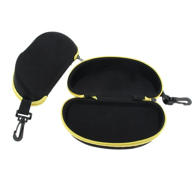 2 Estuches portátiles con cremallera dura para llavero Amarillo shamjiam Estuches para gafas de sol