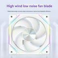 thumbnail image 5 of Mirror Fan RGB 120mm High Airflow PC Fans Ultra-Quiet PWM Speed Control Enhanced Airfl y22783, 5 of 6