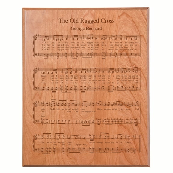 Sheet Music Wall Art Decor Plaque 12x15 - Old Rugged Cross