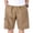 Khaki, variant on Admvng Cargo Shorts for Men Casual Loose Elastic Cotton Basketball Comfy Workout Big and Tall Plus Short Pant With Pocket Size XL-5XL