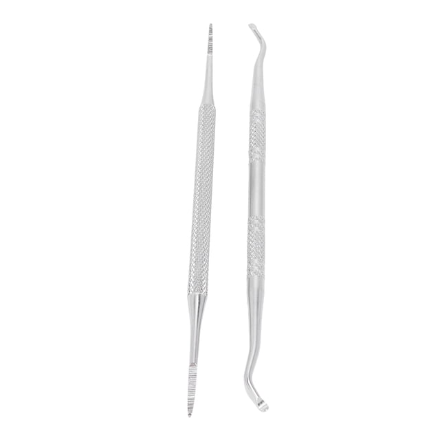 Juego de limas para levantar uñas encarnadas limpiador de uñas encarnadas de acero inoxidable de doble cara curvado 2 piezas tratamiento de uñas encarnadas de uso amplio para Anggrek Otros