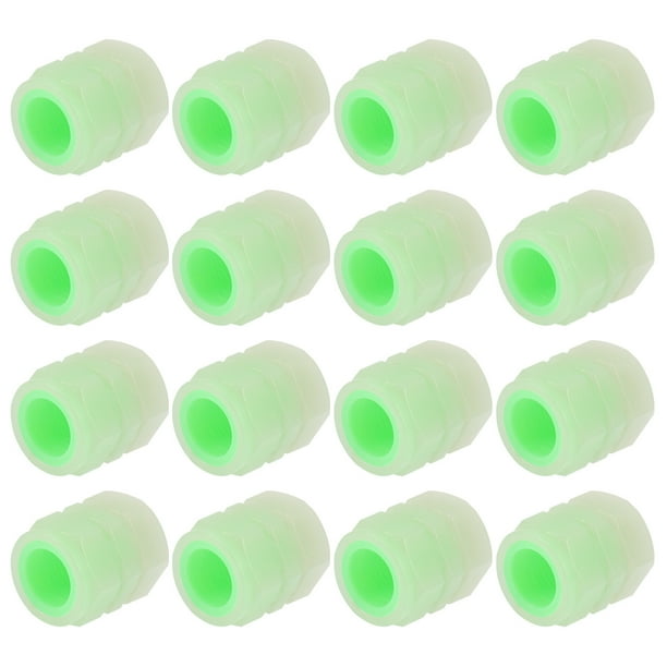 BRIGHTFUFU 16 tapones luminosos para válvulas de neumáticos de coche.