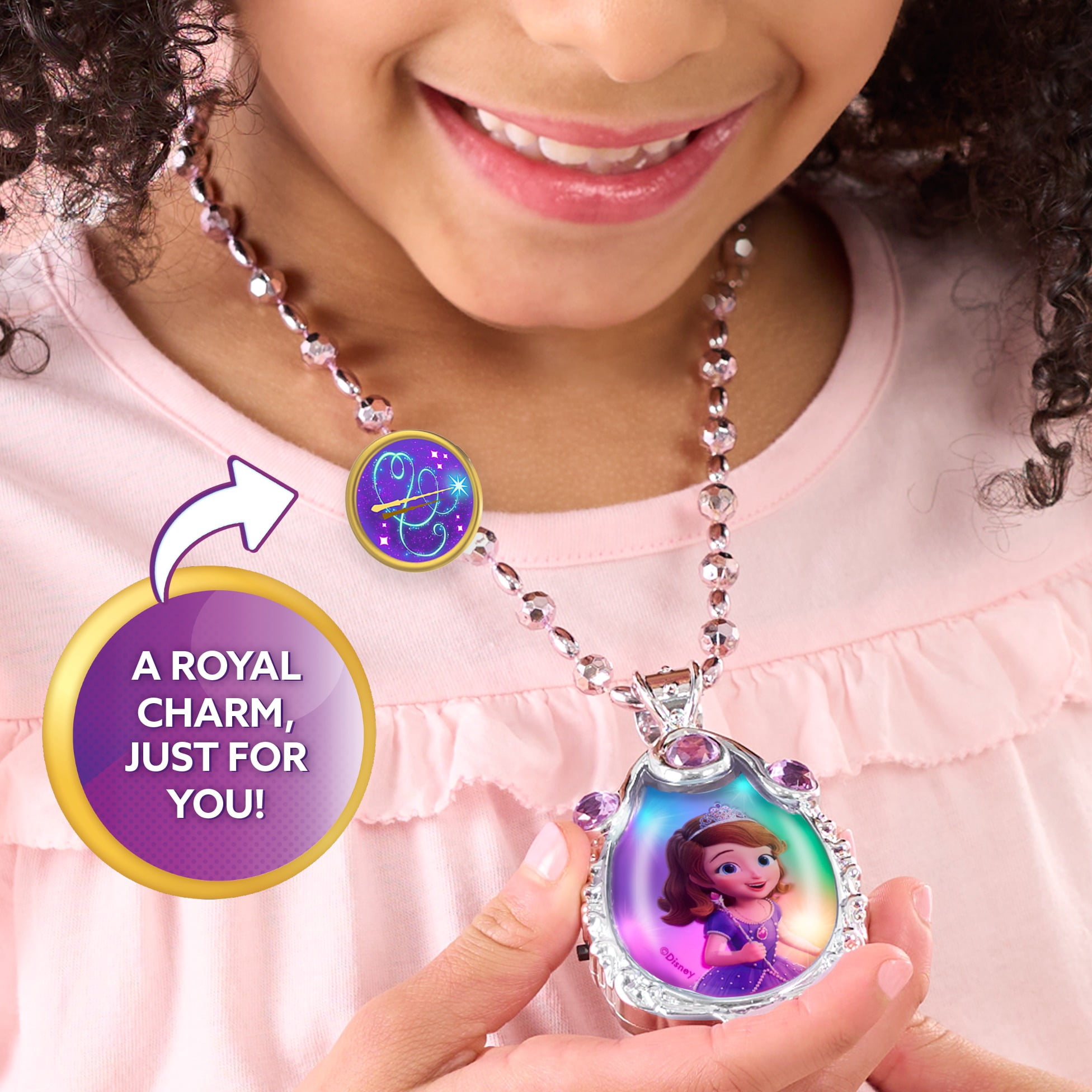 Disney Jr. Sofia the First Enchanting Amulet, Light-up Musical Dress-up Accessory, for Fans Ages 3+