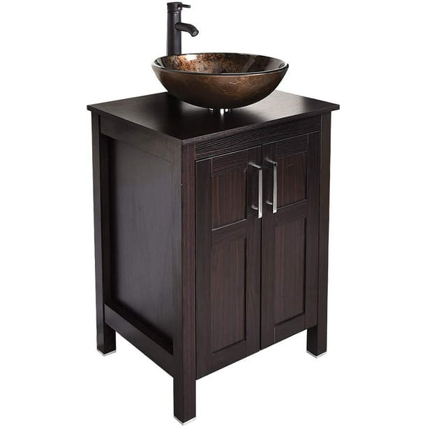FULLWATT 24 inch Bathroom Vanity Set Combo MDF Sink Vanity