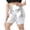 Silver, variant on Women's Plus Size Metallic Biker Shorts with Pockets Shiny 8'' High Waisted Stretchy Athletic Workout Yoga Shorts Sexy Metallic Shiny Rave Casual Shorts XL-5XL