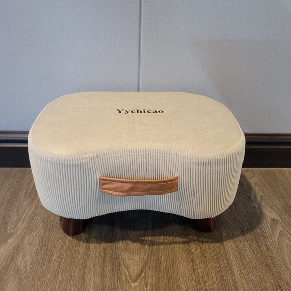 Yychicao Foot stools With Handle – Wooden Legs, Comfortable and Durable