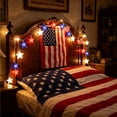 thumbnail image 7 of 4th of July Decorations - Red White and Blue String Lights,59 Inch Patriotic Star& American flag Decoration Lights String for Home Hanging,Wall Decor,Independence Day Atmosphere Layout, 7 of 7