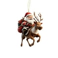 thumbnail image 2 of 4PCS 3.15Inch Christmas Ornament 2025 - Santa and Reindeer Christmas Tree Hanging Ornament, 2D Flat Acrylic Vintage Christmas Decorations for Holiday Christmas Tree Decorations, 2 of 9