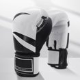 thumbnail image 4 of Gants de Boxe, Gants de Boxe pour Adultes et Enfants Hommes Femmes Gants de Boxe Gants de Boxe Thaï - Blanc, 4 of 5