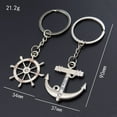 thumbnail image 2 of FESTFENDS Zinc Alloy Keychain 2Pack Rudder Anchor Shape Stylish Accessory For Couples, 2 of 8
