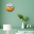 thumbnail image 4 of 10 Inch Wall Clock Battery Operated Silent Clock Decorative for Office, Kitchen, Outdoor, Living Room，Beautiful Red Poppies Flowers Creative Design, 4 of 4