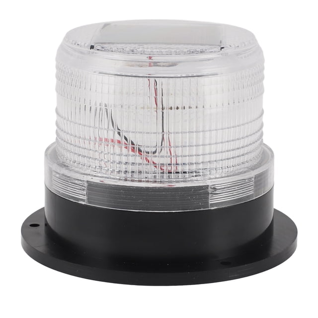 Solar Caution Light, 8 LED Solar Beacon Light Screw Mount Dusk To Dawn Sensor for Factory Red,Yellow,Blue,Green,White,Red Blue