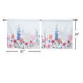 thumbnail image 5 of YISURE Floral Small Kitchen Curtains, Colorful Rod Pocket Printed Fabric Window Drapes Treatment for Bathroom Bedroom Basement Laundry Room,60"x24" /Set of 2 Panels 30"x24"x2, 5 of 5