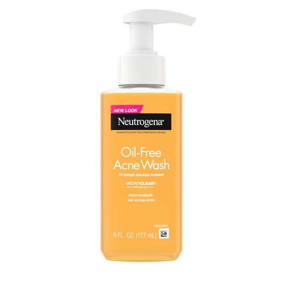 Neutrogena Oil-Free Acne Face Wash, Salicylic Acid Facial Cleanser & Acne Treatment, 6 fl oz
