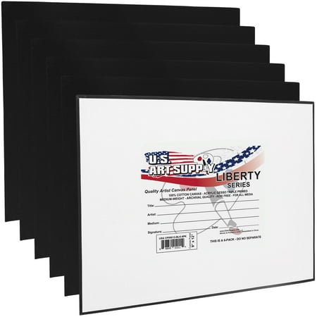9 x 12 inch black professional artist quality acid free canvas
