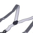 thumbnail image 1 of Suspenders Blue Striped High Elasticity Thick Adjustable Elastic Men's Suspenders, 1 of 3
