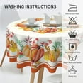 thumbnail image 3 of Autumn Pumpkins Tablecloth 60 Inch Round Thanksgiving Table Cloth Fall Maple Leaves Table Cover Waterproof Tablecloths for Holiday Dinner Room Picnic Indoor Outdoor Party Harvest Decoration, 3 of 6
