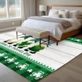 thumbnail image 5 of Area Rug 60×96in, Happy St. Patrick's Day Dwarf Floor Carpet Living Room Rug, Clovers Green Black Buffalo Check Non-Slip Welcome Mat Indoor Rugs for Bedroom Dining Room, 5 of 9