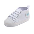 thumbnail image 4 of Infant Toddler Baby Boys Girls Soft Sole Crib Shoes Sneaker, Born First Walker Infant Baby Kid Pram Shoes Sneaker Trainer,White,3-6M, 4 of 4
