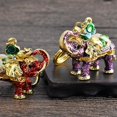 thumbnail image 4 of Creative 3D Enamel Elephant Keychain Crafts Key Holder Fashion Crystal Animal Bag Metal Pendant Keyring Unique Jewelry Gift, 4 of 4