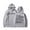 X158 Grey, variant on Confree Sweatshirts For Girls Letter Printing Long Sleeve Hoodie Spring Autumn Dailywear Soft Comfortable Toddler Girls Pullover Top Size 3-4 Years Black