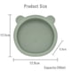 thumbnail image 2 of 7-Juego de comidas para bebés - Plato con ventosa para bebés + babero y cuchara de silicona - Juego de comidas - Plato - Vajilla rosa, 2 of 5