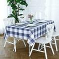 thumbnail image 3 of Rectangle Plastic Tablecloth, 100% Waterproof Oil-Proof Checkered PVC Table Cloths, Heavy Duty Vinyl Table Covers for Dining, Camping, Picnic, Outdoor - 54 x 78 Inch, Blue Checkered, 3 of 6