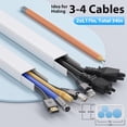thumbnail image 2 of Cord Hider Wall for One Cord in Cord Covers for Wires on Wall Easy Install Cable Cover Wall Cable Raceway Hide Cords Cable Hider Cord Management Wall x Lin W.in H.in, 2 of 5