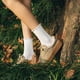 thumbnail image 3 of Calcetines de mujer. Calcetines casuales con puños vueltos y volantes hasta el tobillo, transpirables, de algodón de punto fresco, con forma de lechuga, paquete de 3, 3 of 5