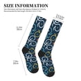 thumbnail image 2 of Lsque Bicycle Colorful Pattern Sport Compression Socks for Men & Women 15-20 mmHg Knee High Nurse Pregnant Running Medical and Travel Athletic, 2 of 6