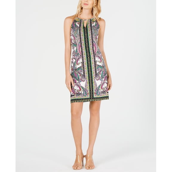 Petite Printed Halter Dress Love Paisley PS