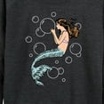 thumbnail image 3 of Instant Message - Mermaid Holding Bubbles - Women's Lightweight French Terry Long Sleeve Shirt, 3 of 6