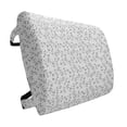 thumbnail image 1 of Leaf Lumbar Pillow, Monochrome Minimalist Simple Leaf Pattern with Branch Eco Plants Modern Style, Soft Back Cushion for Office Chairs with Adjustable Straps, 14" x 13", Grey White, by Ambesonne, 1 of 7