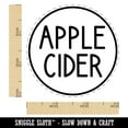 thumbnail image 2 of Apple Cider Flavor Scent Rounded Text Self-Inking Rubber Stamp Ink Stamper - Yellow Ink - Small 3/4 Inch, 2 of 7