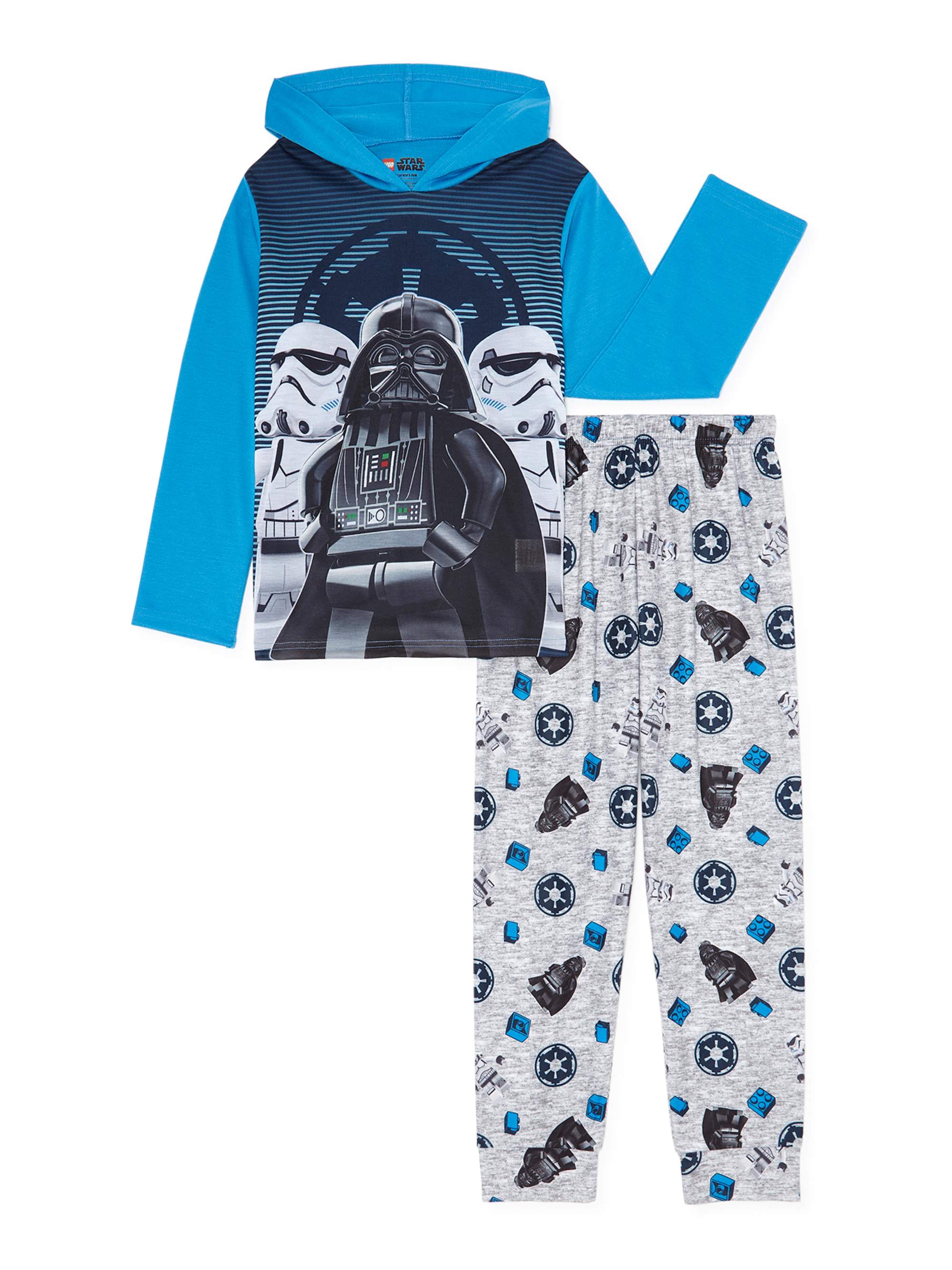 LEGO Star Wars Boys Robe with Slippers,Darth Vader Bathrobe Pajama Set,Boys Size 4//5 to 10//12
