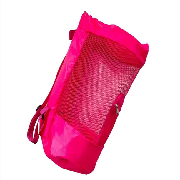 Bolsa de malla de playa de gran capacidad - Nylon antiarena, ligera, fondo reforzado - para juguetes de playa, toallas y almacenamiento en vacaciones