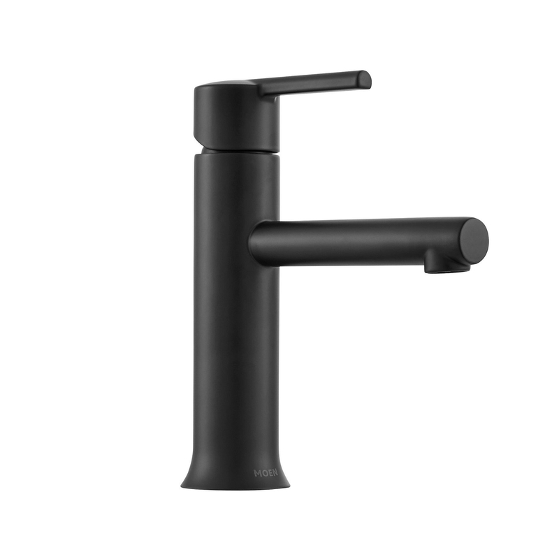 Moen Arlys Black Single Handle Bathroom Faucet 4 in.