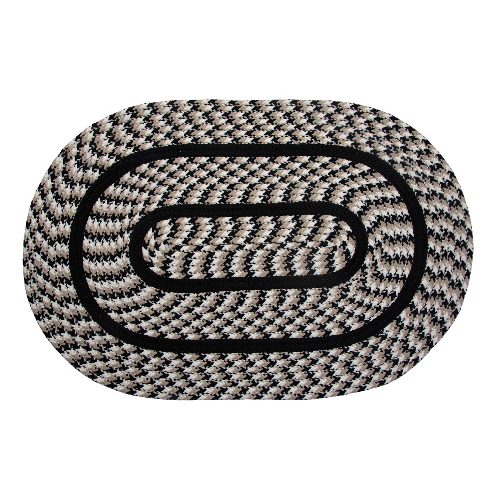 Crecent Braided Rug 5X8 Black