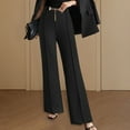 thumbnail image 5 of ZenCart Spring and Autumn New Black Temperament High Waist Straight Trousers - Slim and Tall, 5 of 8