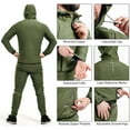 thumbnail image 6 of RDX Sauna Suit With Hood, Full Body Heat Weight Loss Suit, Anti Rip Long Sleeves Tracksuit, Boxing MMA Gym Fitness Running Slimming Zipper Jacket, Top Bottom Trouser Pants Sweat Suit Set Men Women, 6 of 7