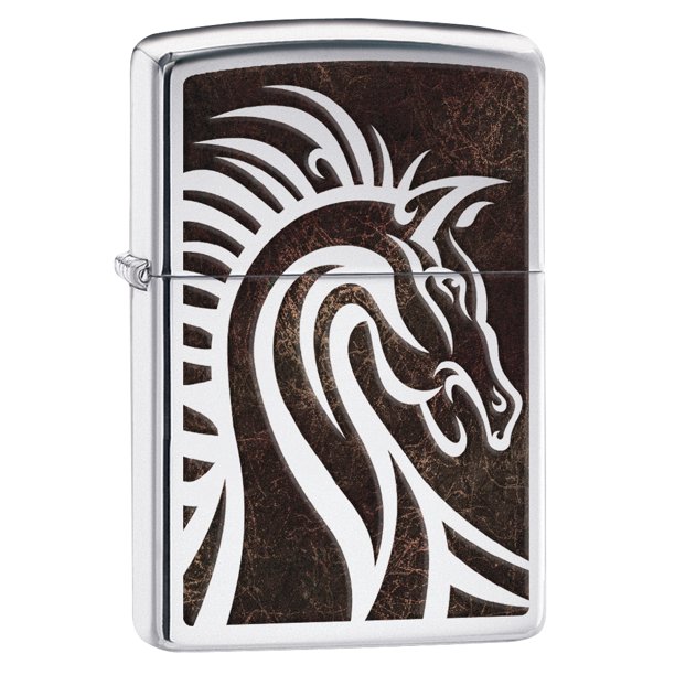 Zippo Lighter Stallion Horse High Polish Chrome 78651
