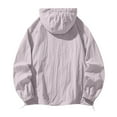 thumbnail image 4 of WTOBBY Men's Loose Fit Sun Protective Jacket for Outdoor Casual Wear - Windproof, Quick-Dry Fabric, Perfect for Sports, Beach, and Everyday Sun Defense,Light Purple XL, 4 of 5