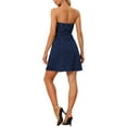 thumbnail image 3 of INSPIRE CHIC Robe Tube en Denim Sans Bretelles Sans Manches pour Femme Robe Courte TP Bleu Foncé, 3 of 6