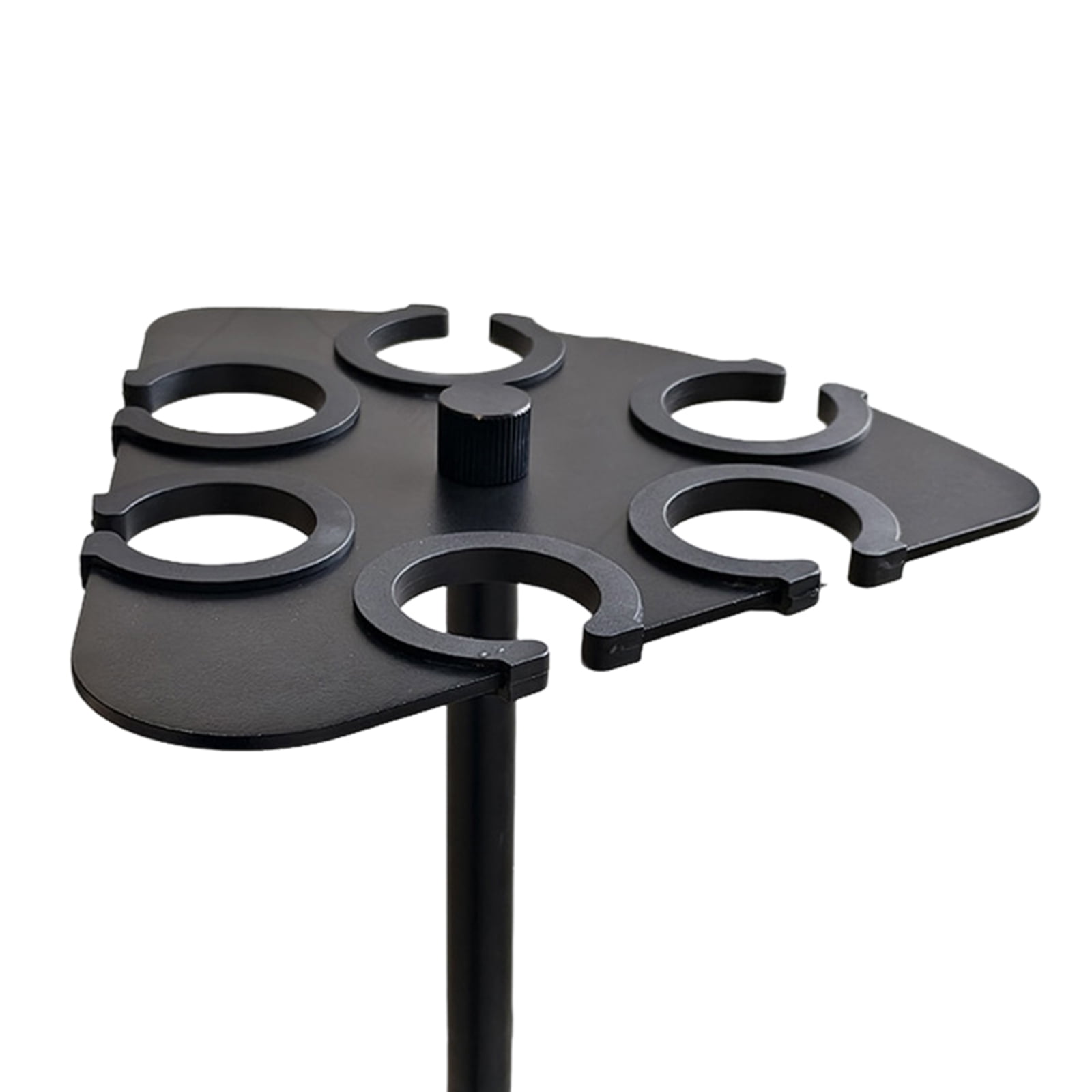 Metal Stage Multi Mic Holder Microphone Stand Tray with Scratch Protections for Stage Performances Easy Access Design