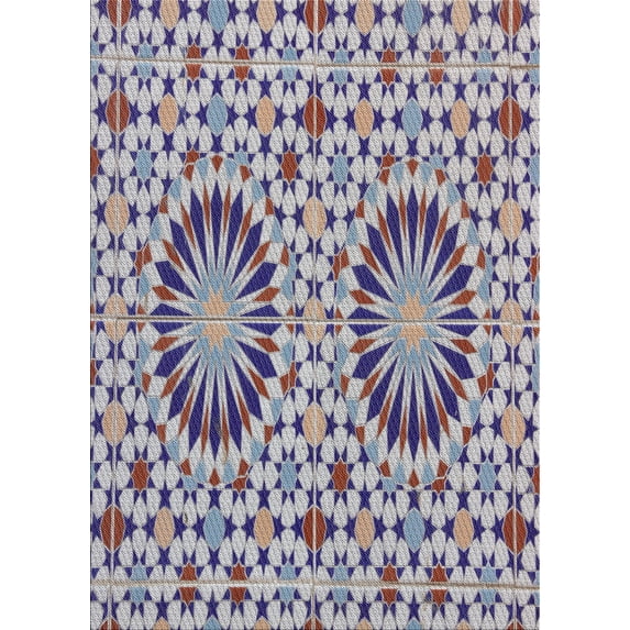 Ahgly Company Indoor Rectangle Patterned Purple Haze Purple Area Rugs, 3' x 5'