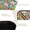 thumbnail image 5 of FORMRS Makeup Bag Travel Cosmetic Organizer for Women Fold Flat Zipper Pouch with Handle, Green Cartoon Trucks Pattern, 5 of 8